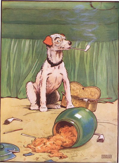 When She Came Back-He Was Smoking a Pipe by Frank Adams